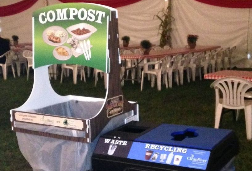 Compost Waste and Recycling Bin, 2 Stream, 45 Gallon, Recycling posters, Event Recycling, Best Recycling Program