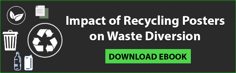 Impact of Graphics on Waste Diversion, waste management, campus waste, office recycling, waste and recycling bin, recycling labels, recycling posters, recycling graphics, compost, organics