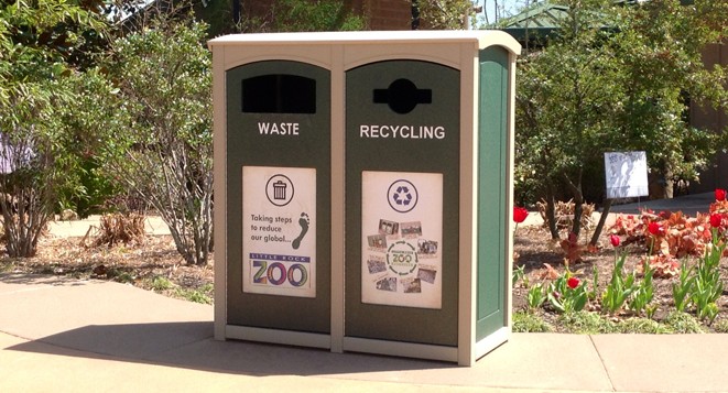Recycling Containers at Little Rock Zoo