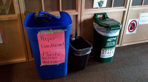 Recycling Program - Poor Recycling - Indoor Recycling Bin, Sustainability Manager, Facility Manager, recycling program, office recycling, business recycling, campus recycling