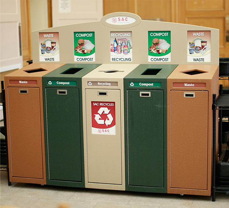 St. Andrew's College Top Loading Recycling Bins