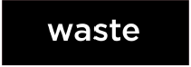 Waste label poster on university recycling bin