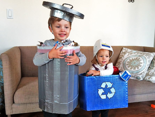 recycling bin halloween costume